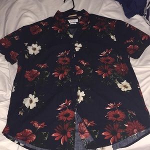 Denim & Flower Button down T-shirt